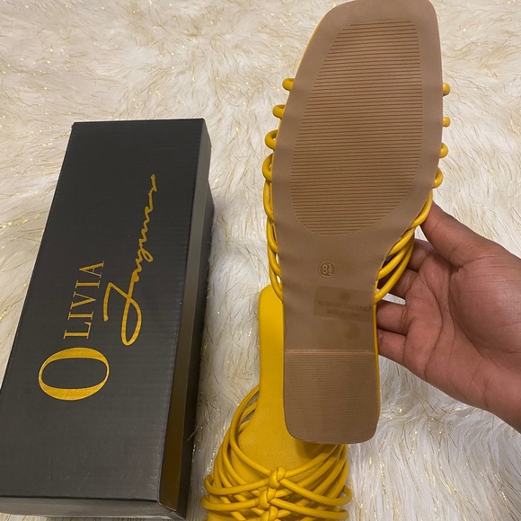 Cute Women’s Mustard Sandals - Picture 4 of 7